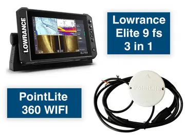 Комплект Lowrance Elite 9 fs 3 in 1 с компасом и проводами